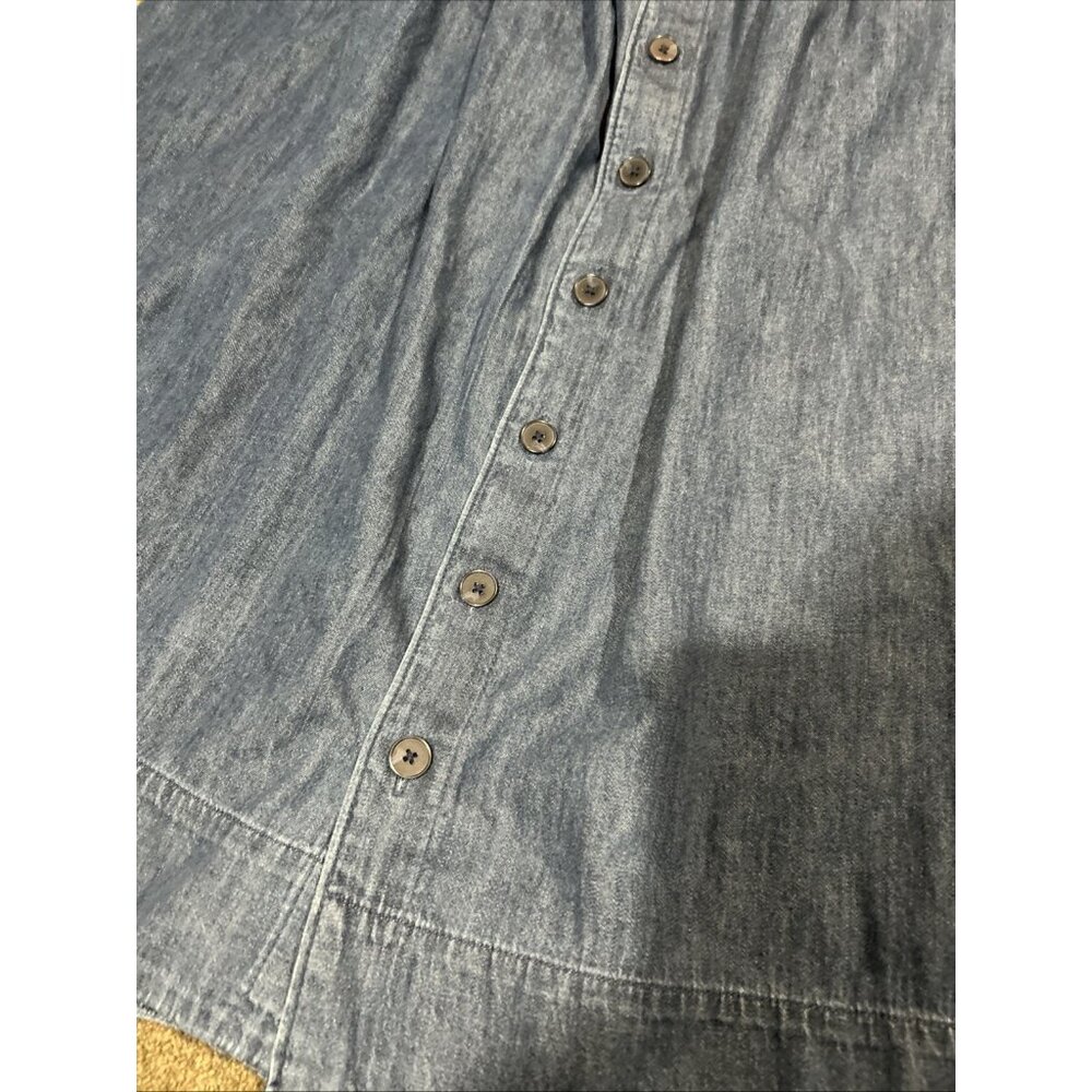 Gap Jean Denim Skirt Button Front Western Maxi Hippie Boho Modes 12/14 L New - Picture 2 of 5